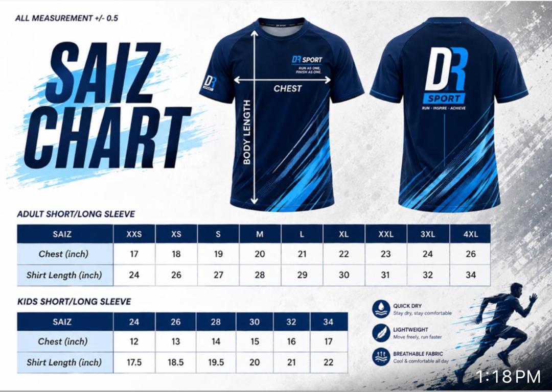 Carta ukuran baju